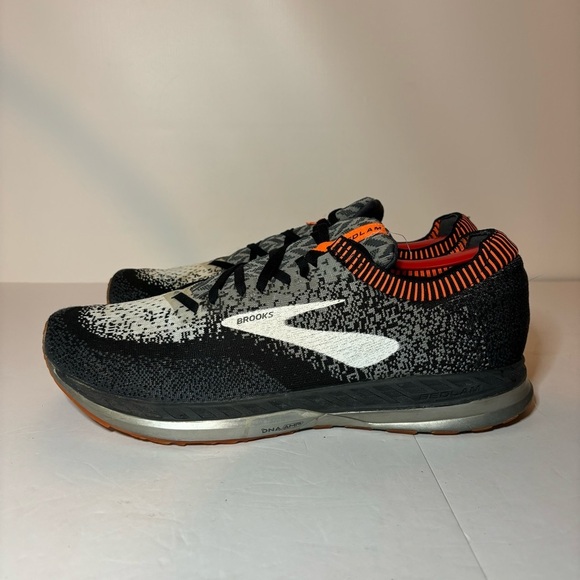Brooks Bedlam Black/Gray/Orange Lace Up Shoes Men’s Sneakers Sz 13 #1102831D005 - Picture 2 of 9